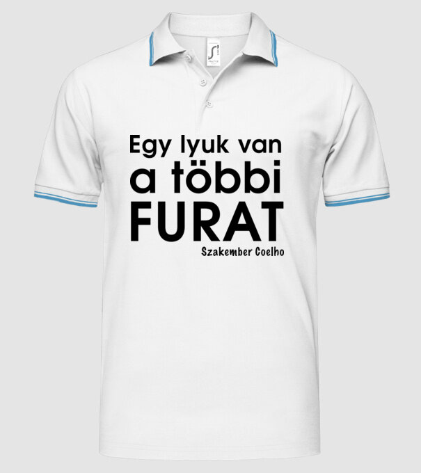  minta fehér pólón