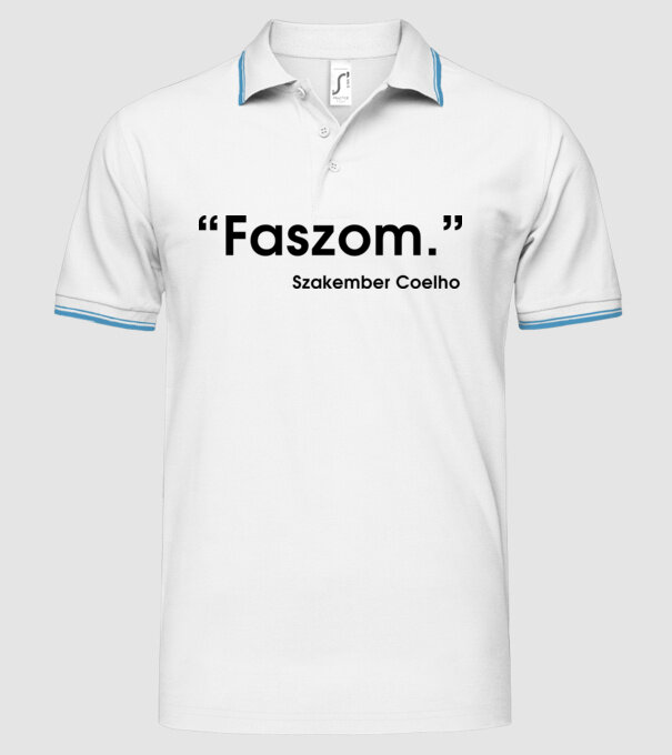  minta fehér pólón