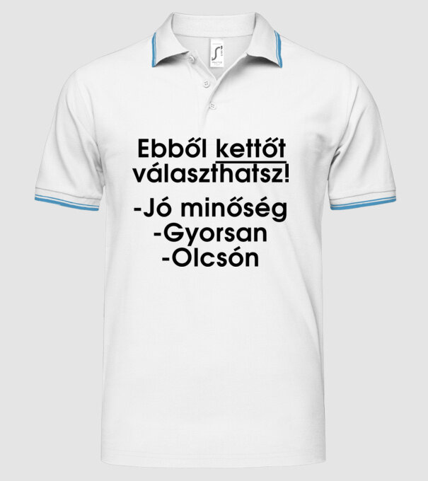  minta fehér pólón