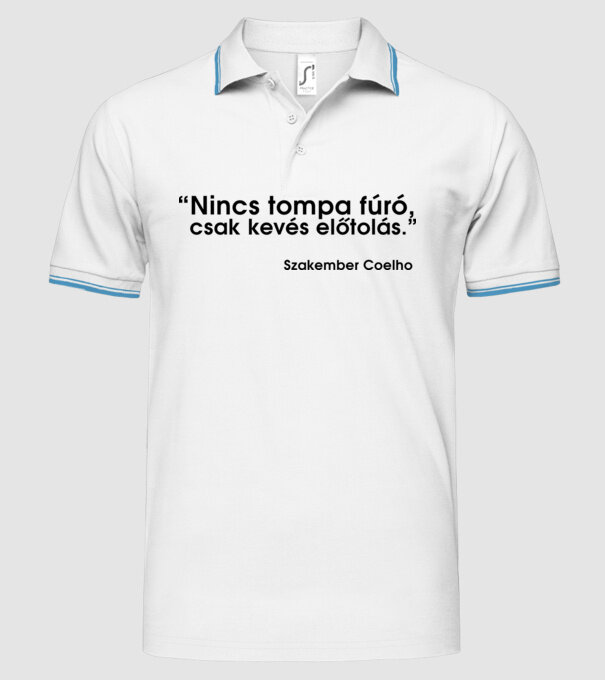  minta fehér pólón