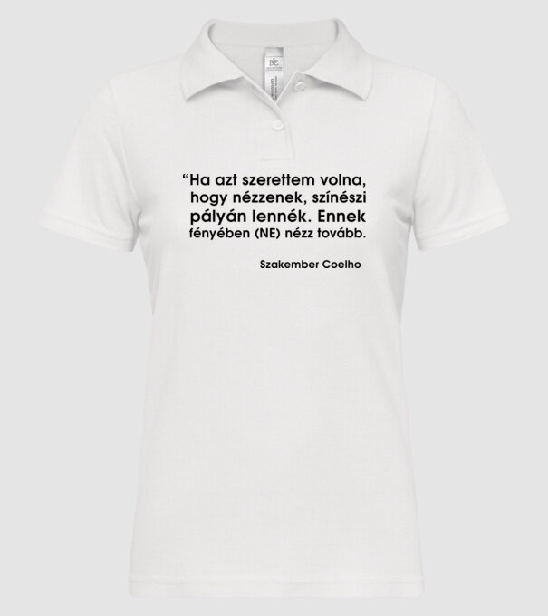  minta fehér pólón
