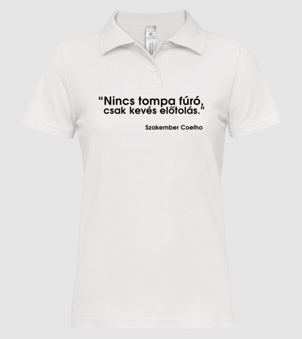  minta fehér pólón