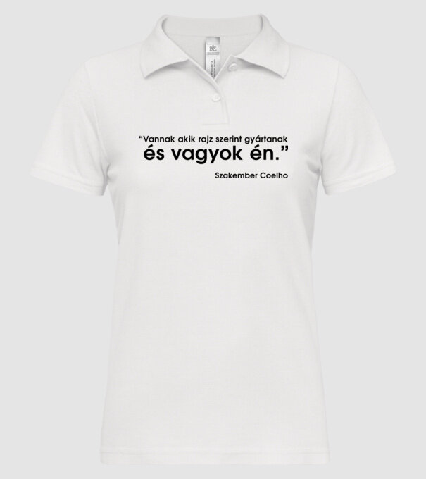  minta fehér pólón