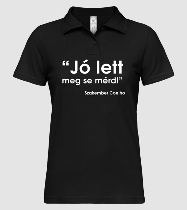  minta fekete pólón