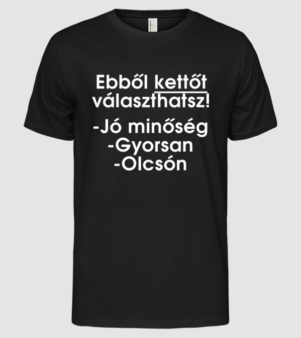  minta fekete pólón