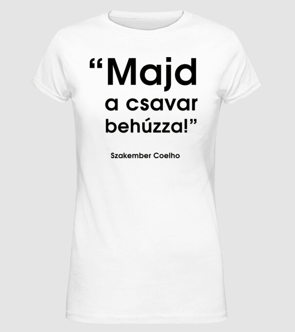  minta fehér pólón