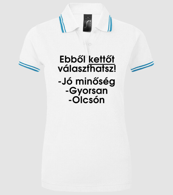  minta fehér pólón