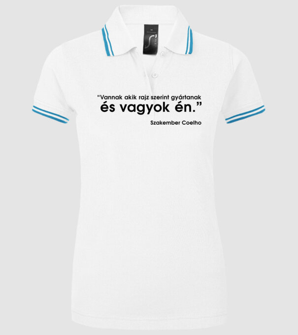  minta fehér pólón