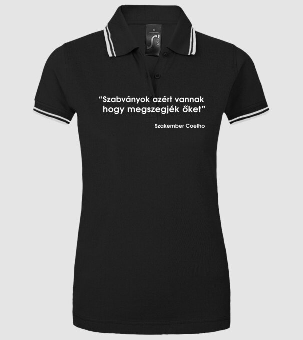  minta fekete pólón