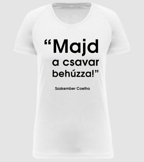  minta fehér pólón