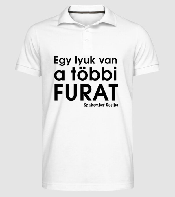  minta fehér pólón