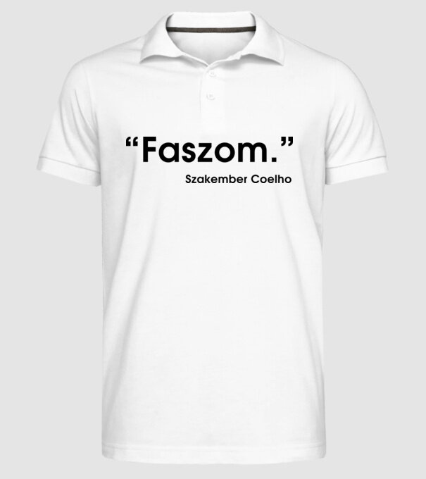  minta fehér pólón