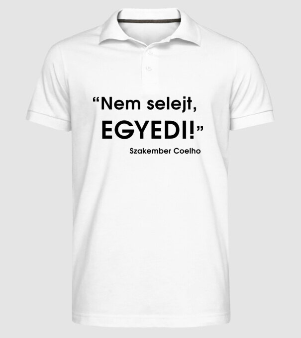  minta fehér pólón