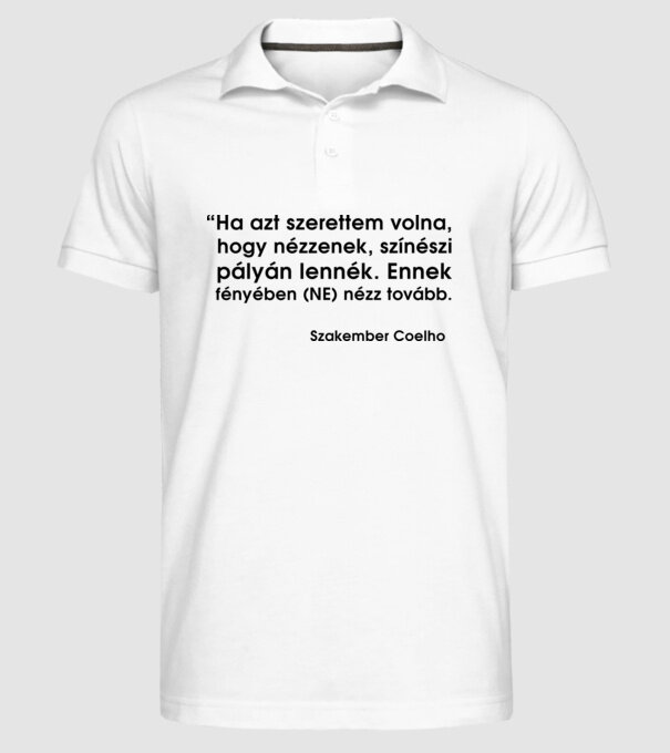  minta fehér pólón