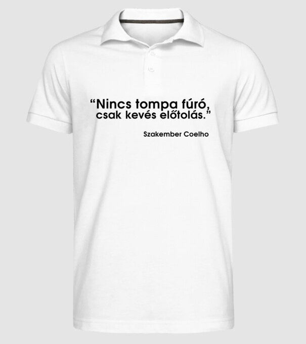  minta fehér pólón