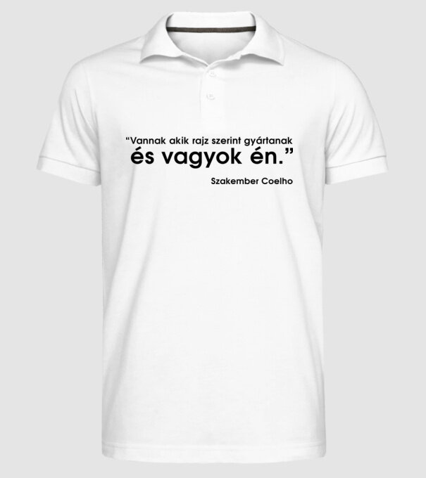  minta fehér pólón