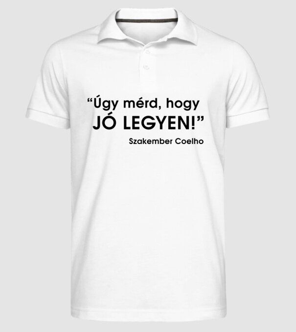  minta fehér pólón