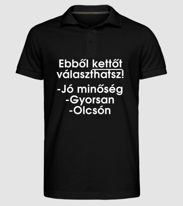  minta fekete pólón