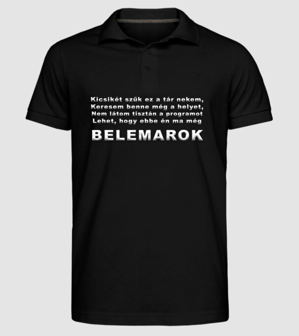  minta fekete pólón