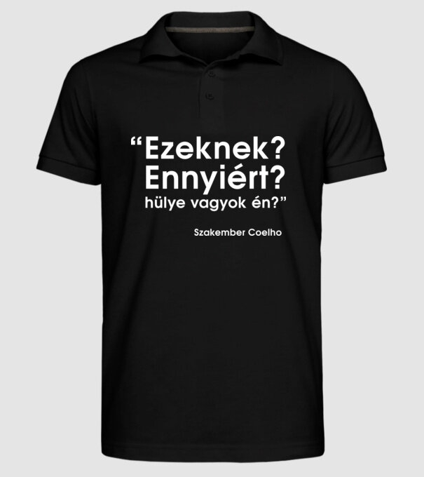  minta fekete pólón