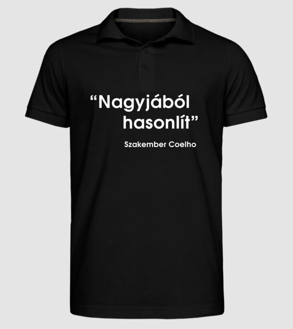  minta fekete pólón