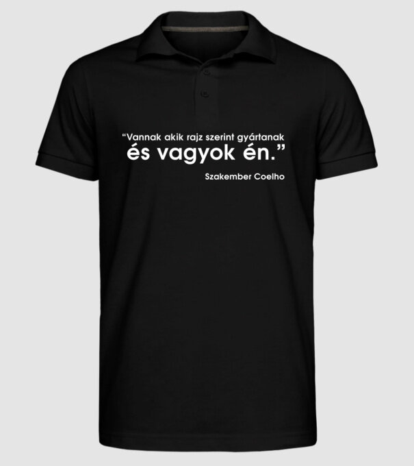  minta fekete pólón